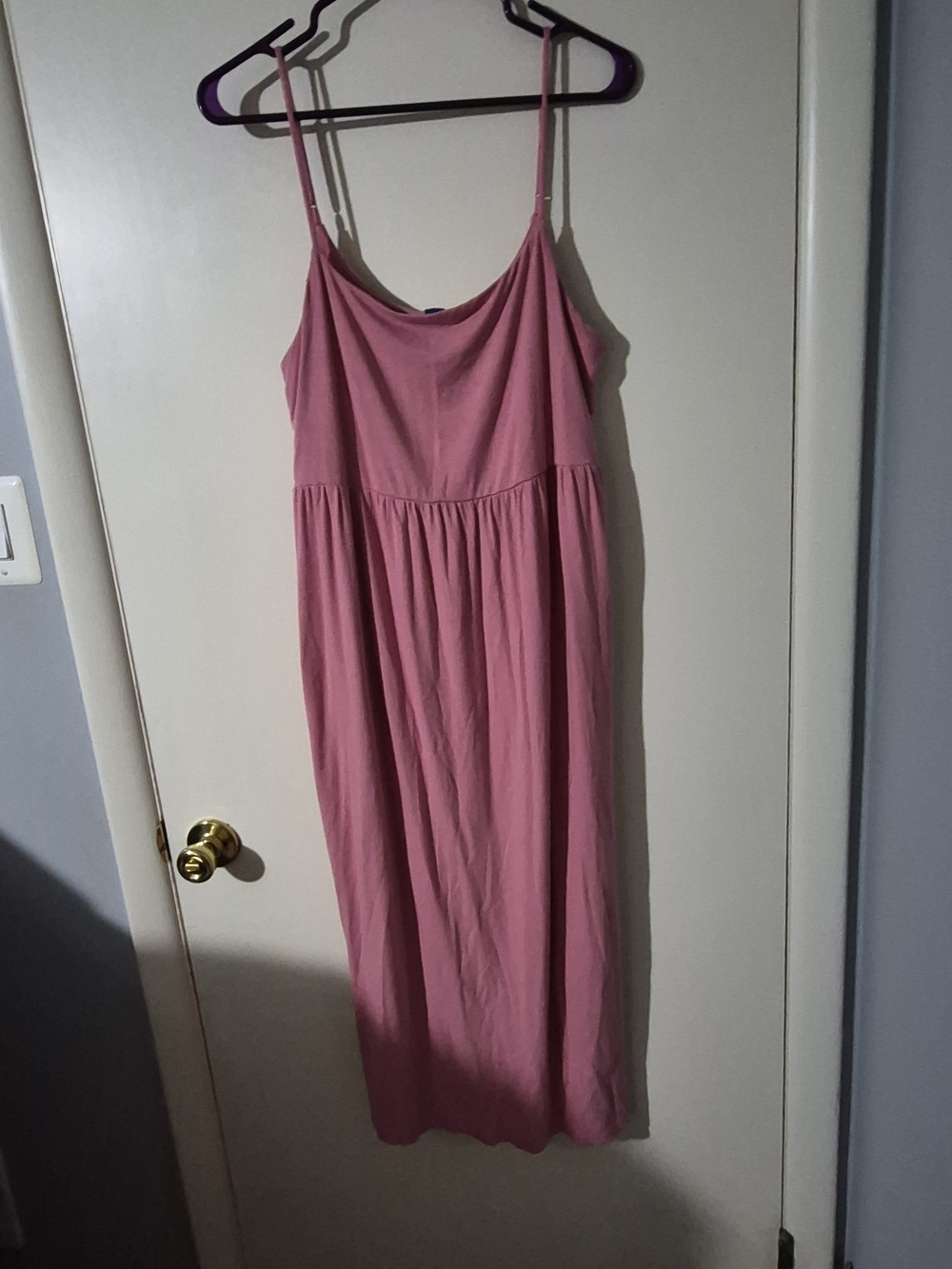 Women’s Pink Spaghetti-Strap Midi Dress